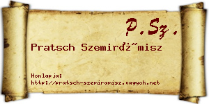 Pratsch Szemirámisz névjegykártya